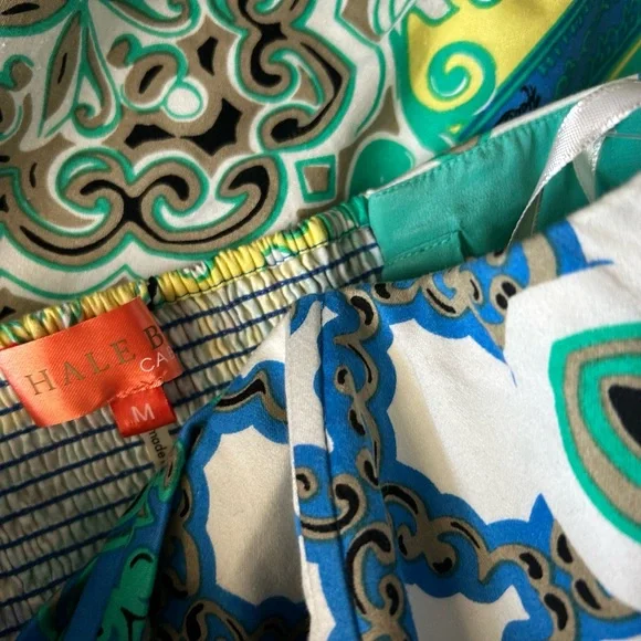 Multicolored Paisley Print Mini Dress Women’s Size Medium Hale Bob - Picture 14 of 14